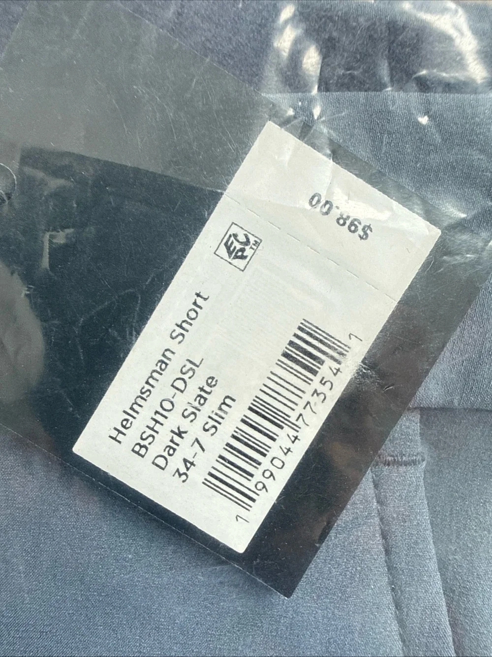 Mizzen+Main Helmsman Shorts Dark Slate $98 MSRP Size 34 7” Slim
